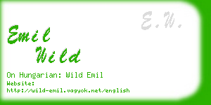 emil wild business card